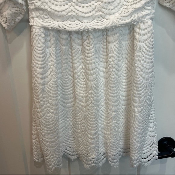Lilly Pulitzer Parigi Skort‎ Romper Resort White Scalloped Lace Size Medium NWT! - Picture 5 of 11